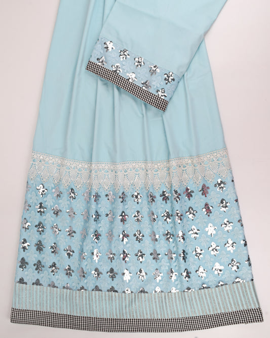 Light Blue Rida With Smart Shining Lace & Smart Panel