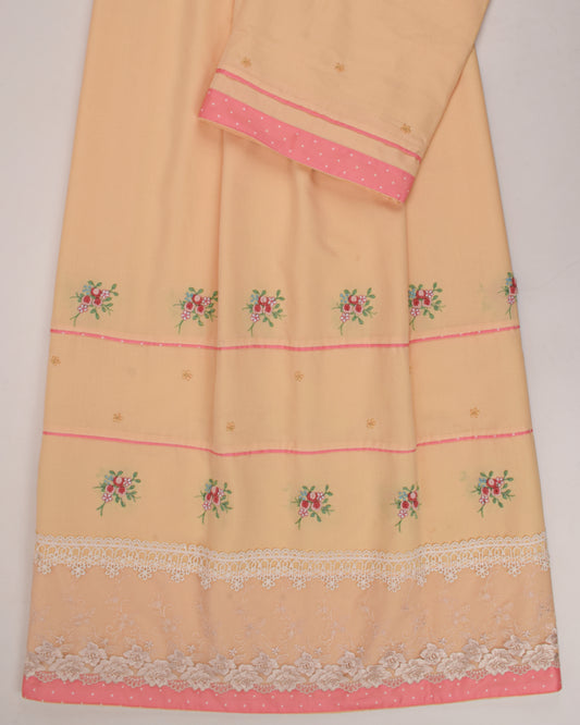 Mango Yellow Rida With Smart Lace & Floral Work