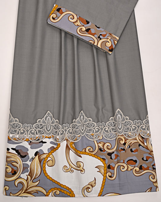 Dark Grey Rida With Smart Design Panel & Floral Lace