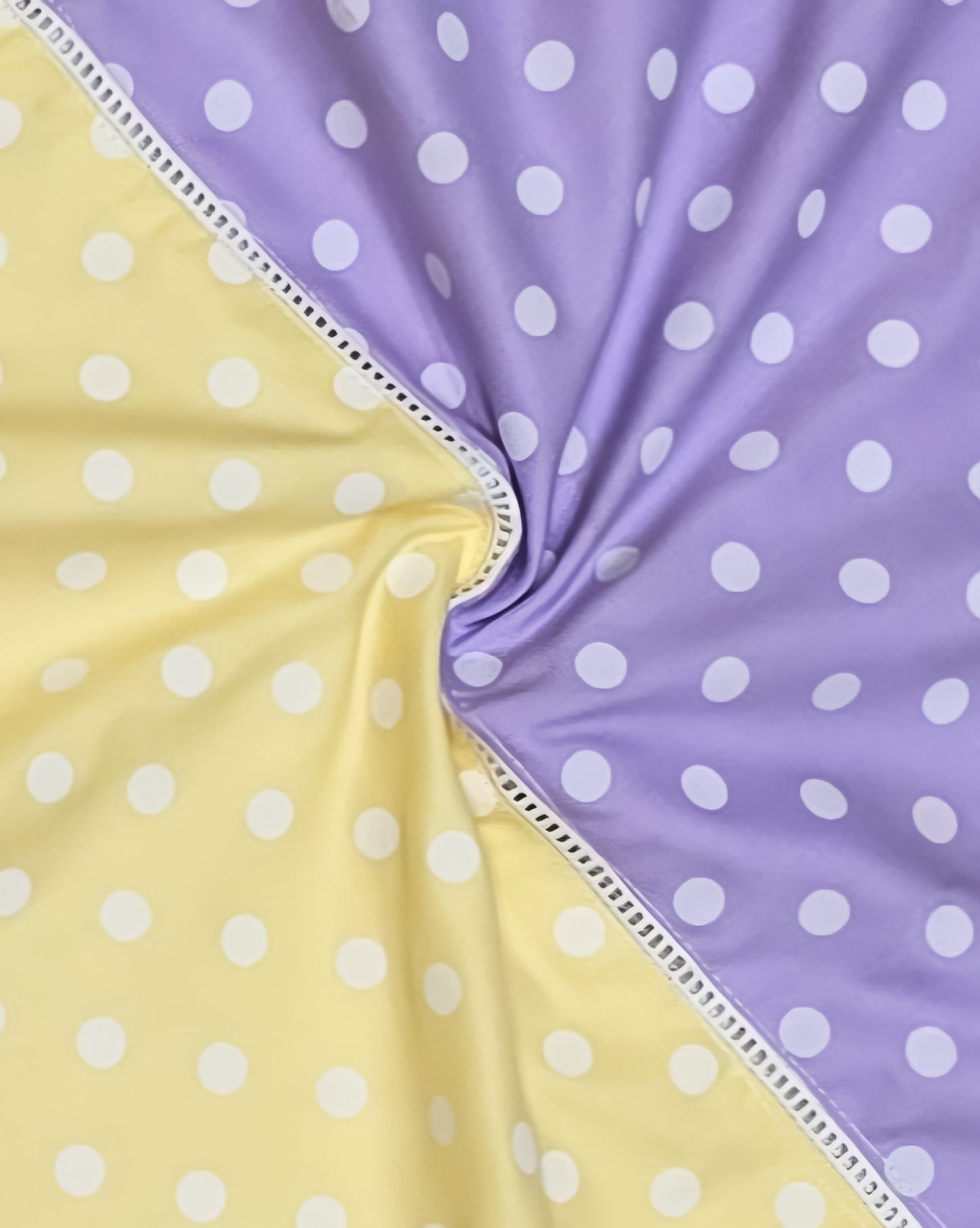 Yellow & Mauve Dots Rida With Smart Pattern