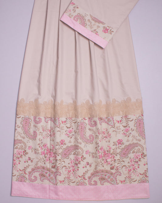 Light Brown Rida With Smart Floral Panel & Lace