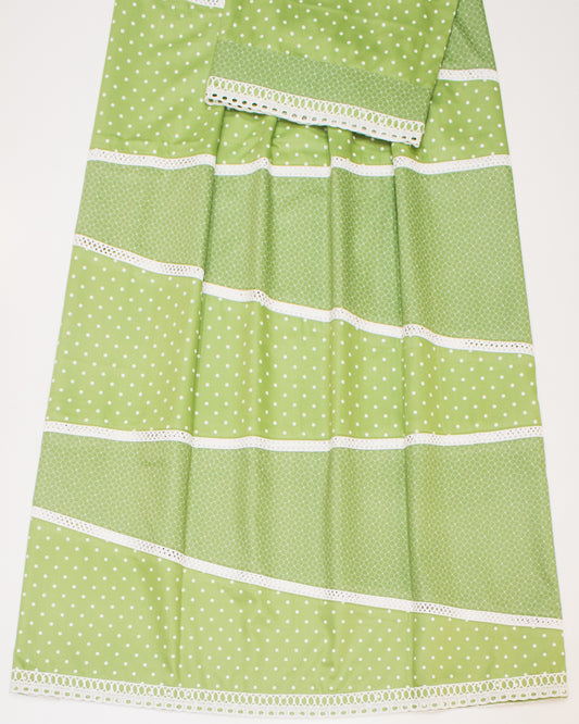 Green Rida With Horizontal Pattern & Smart Look